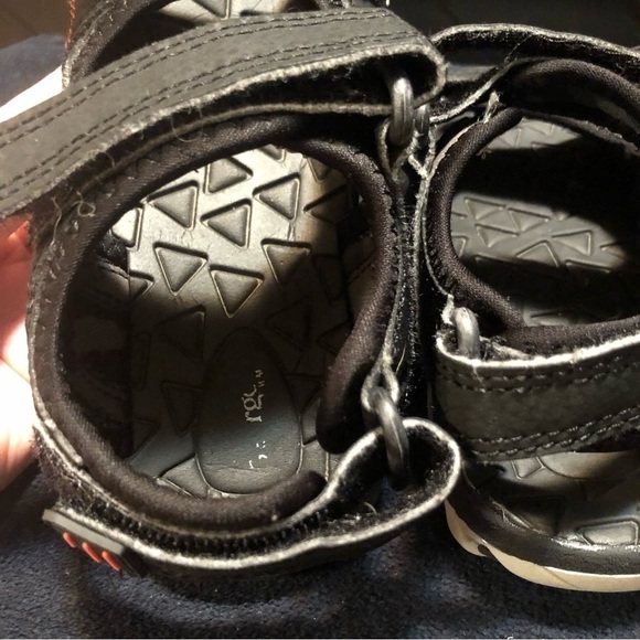 2 for $10 - George Black Velcro Strap Sandals - Picture 3 of 5